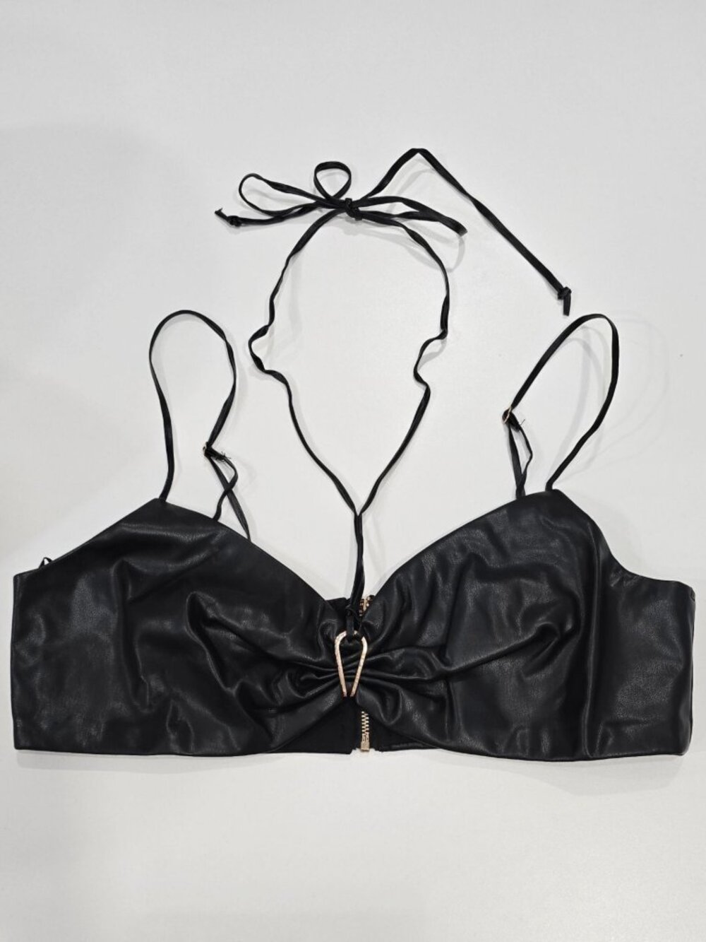 Dion Lee ✦ Leather Single Link Bra ✦ Black Sculpted Cutout Celebrity‑Featured L - Picture 7 of 10